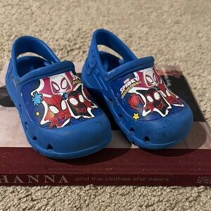 Kids Blue Spider-Man Clogs